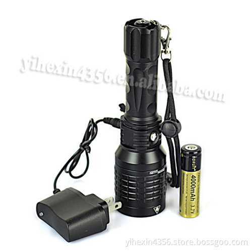 Boruit Rechargeable Red Green Laser Flashlight with Battery and Charger